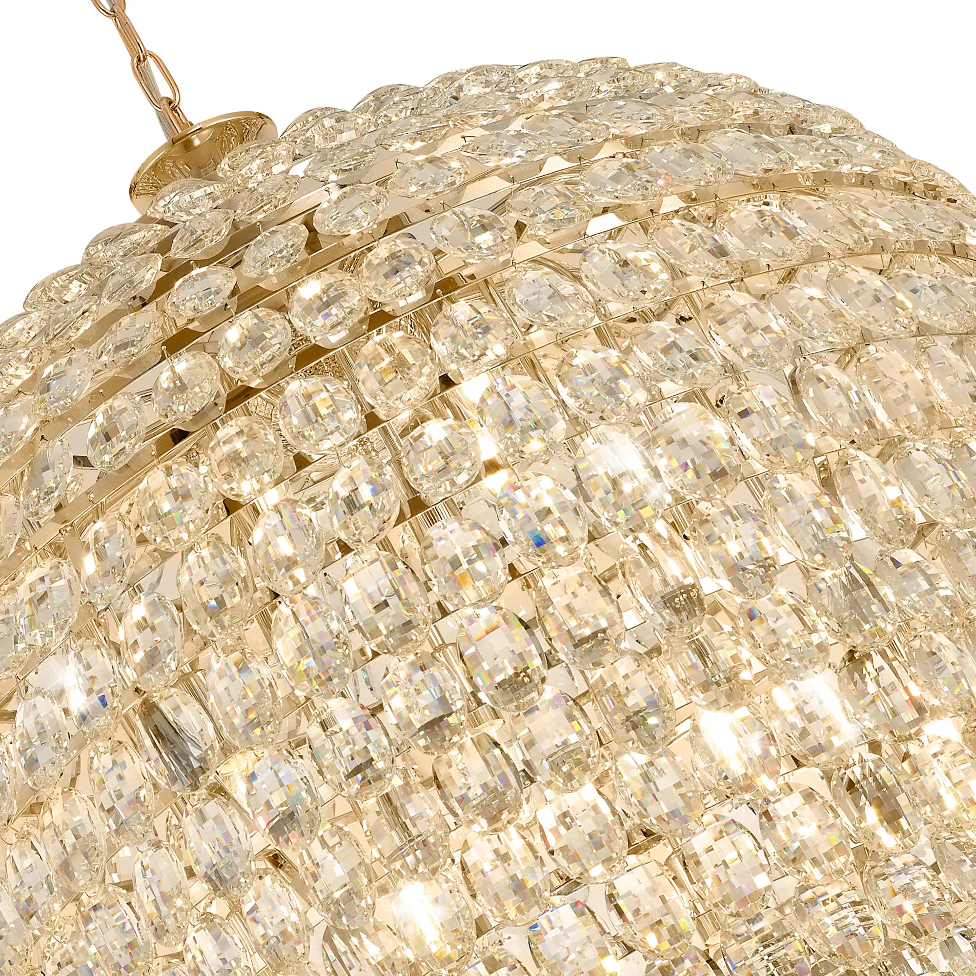 Coniston Pendant 16 Light (46kg) French Gold IL32811  Diyas Coniston French Gold
